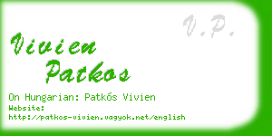 vivien patkos business card